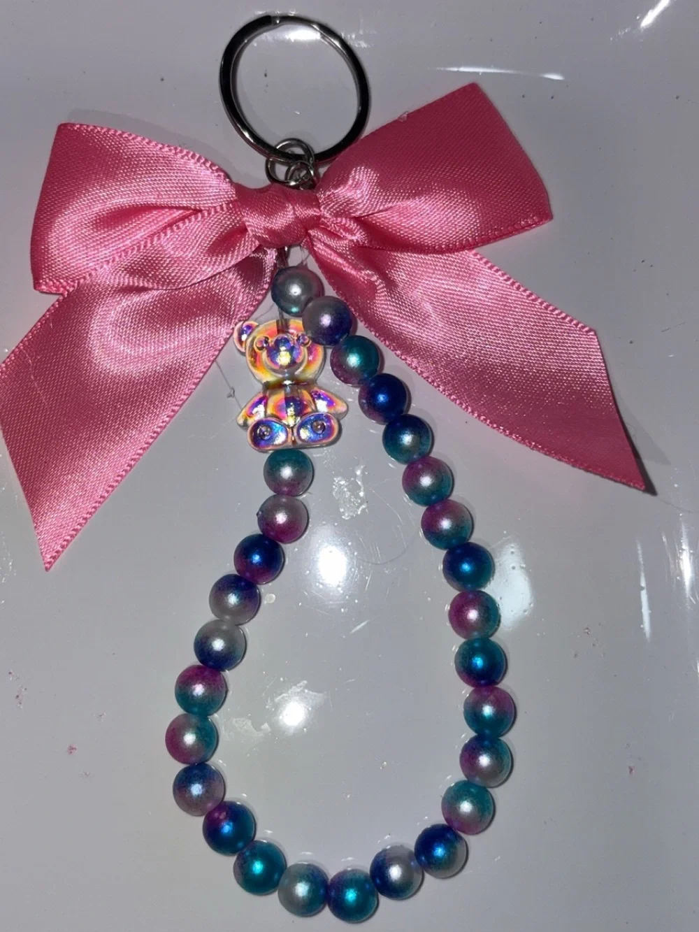 Kids Silicone Highland Cow Beaded Keychain -  single keychains for $13